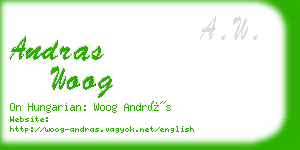 andras woog business card